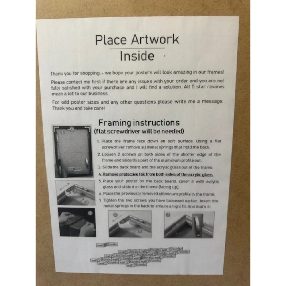 16 x‎ 24 Navy Blue Aluminum Poster Picture Frame NEW 40.6 x 61 cm